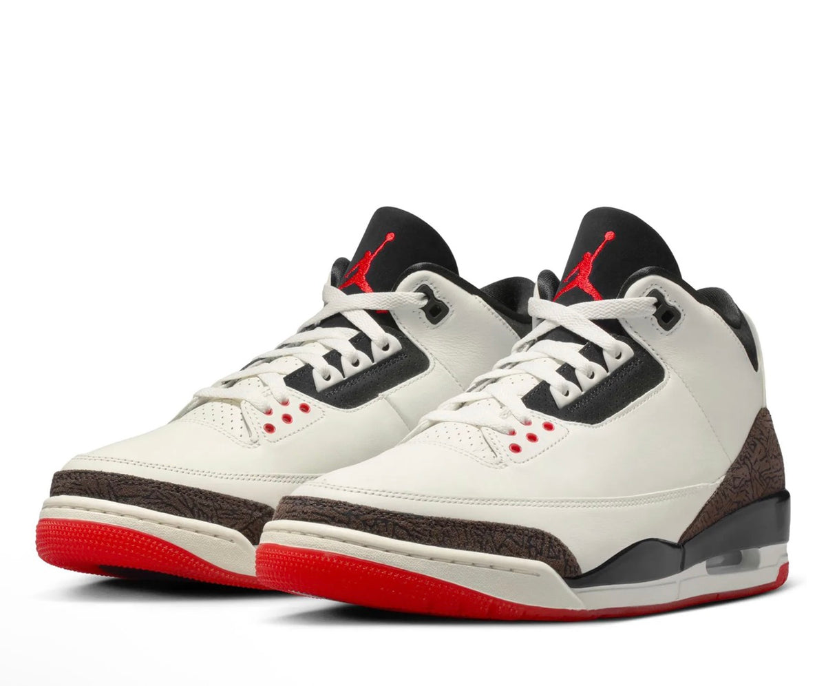 Air Jordan 3 Retro OG - Sail & Black Univesity Red